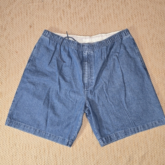 Haband's Casual Joe Jeans Shorts Blue Size Xl  Elastic Waistband - Picture 12 of 12